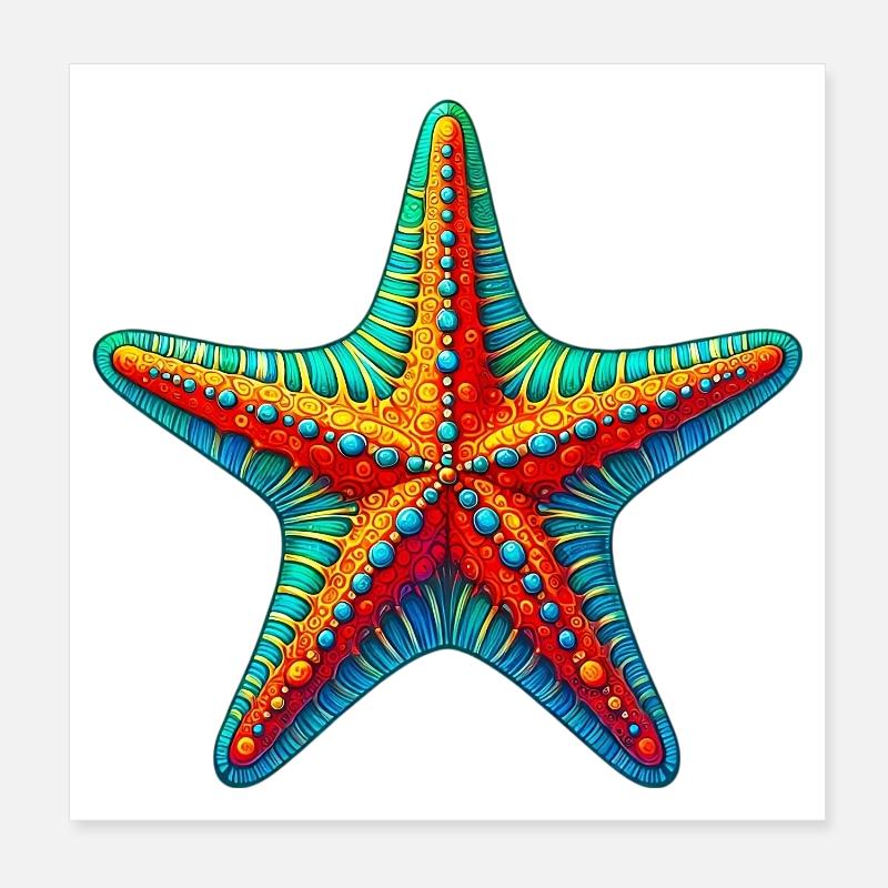 Starfish Poster 8" x 8" (20x20 cm)