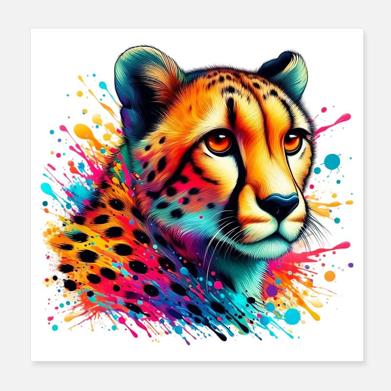 Guépard Poster 20 x 20 cm