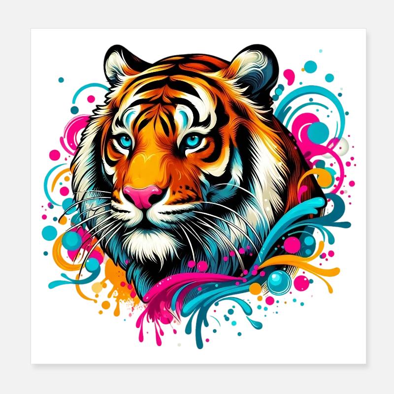 Tiger Poster 20x20 cm