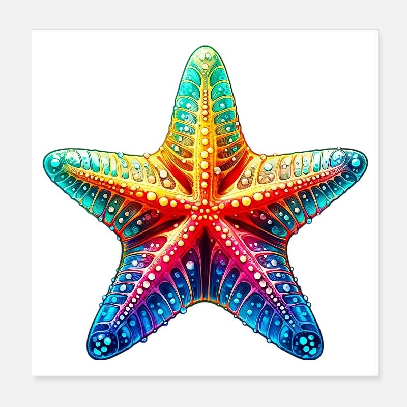 Starfish Poster 8" x 8" (20x20 cm)