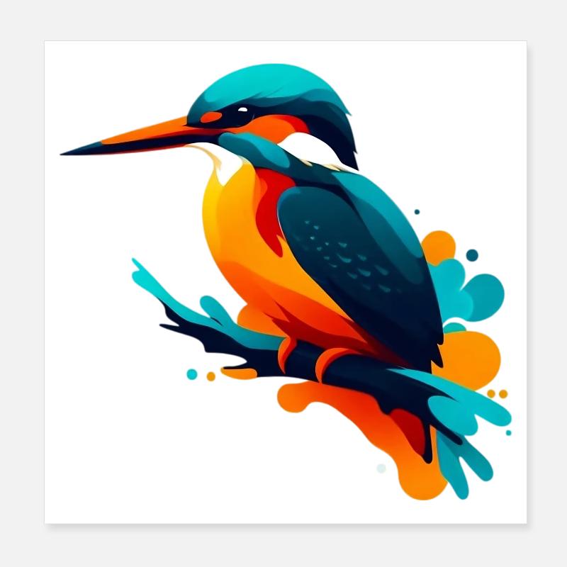 Martin-pêcheur Poster 20 x 20 cm