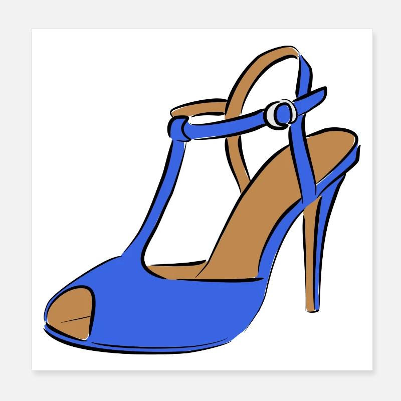 Schuh Mode Poster 20x20 cm