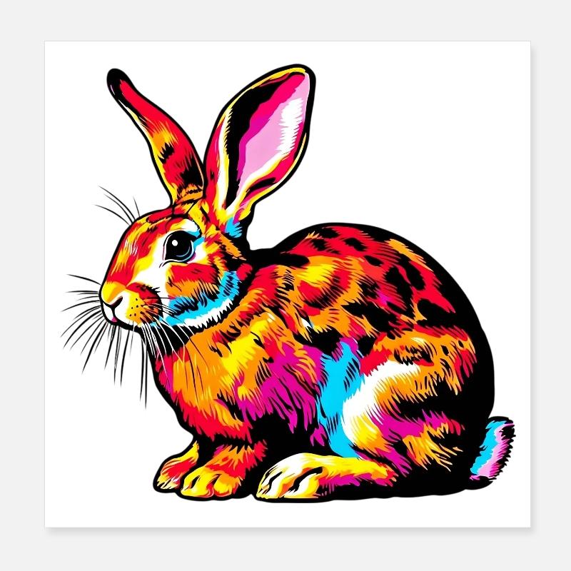 Lapin Poster 20 x 20 cm