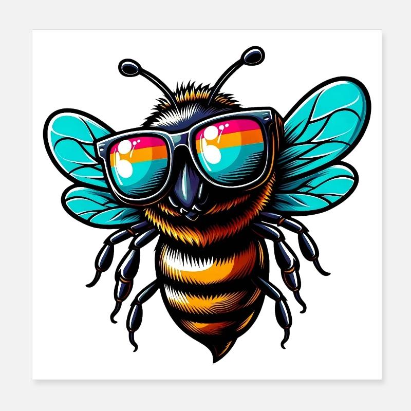 Abeille Poster 20 x 20 cm
