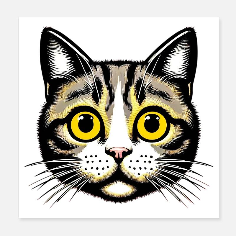 Chat Poster 20 x 20 cm