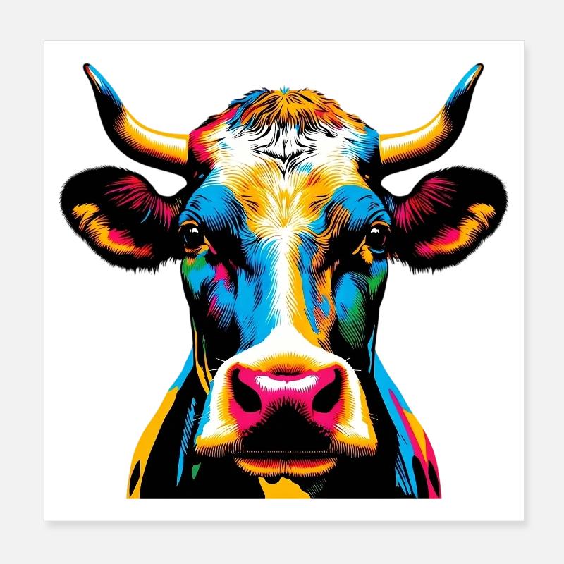 Kuh Poster 20x20 cm