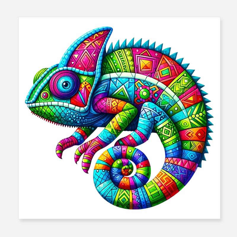 Caméléon Poster 20 x 20 cm