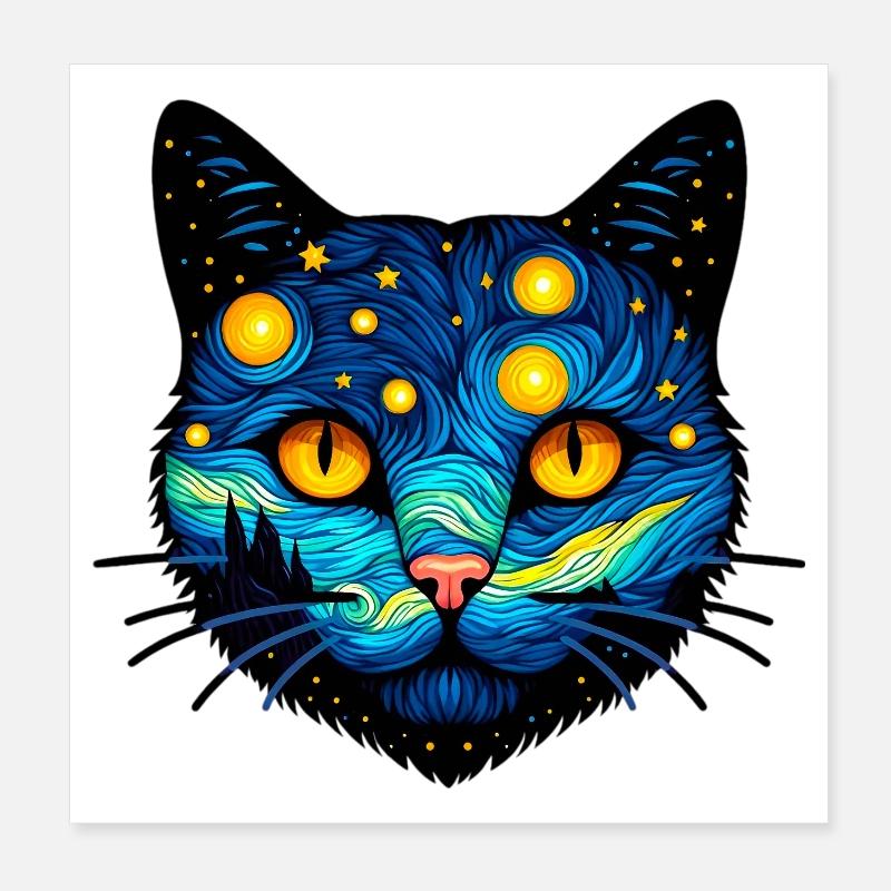 Chat Poster 20 x 20 cm