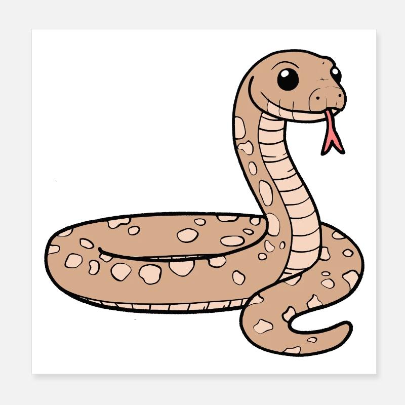 Snake Poster 8" x 8" (20x20 cm)
