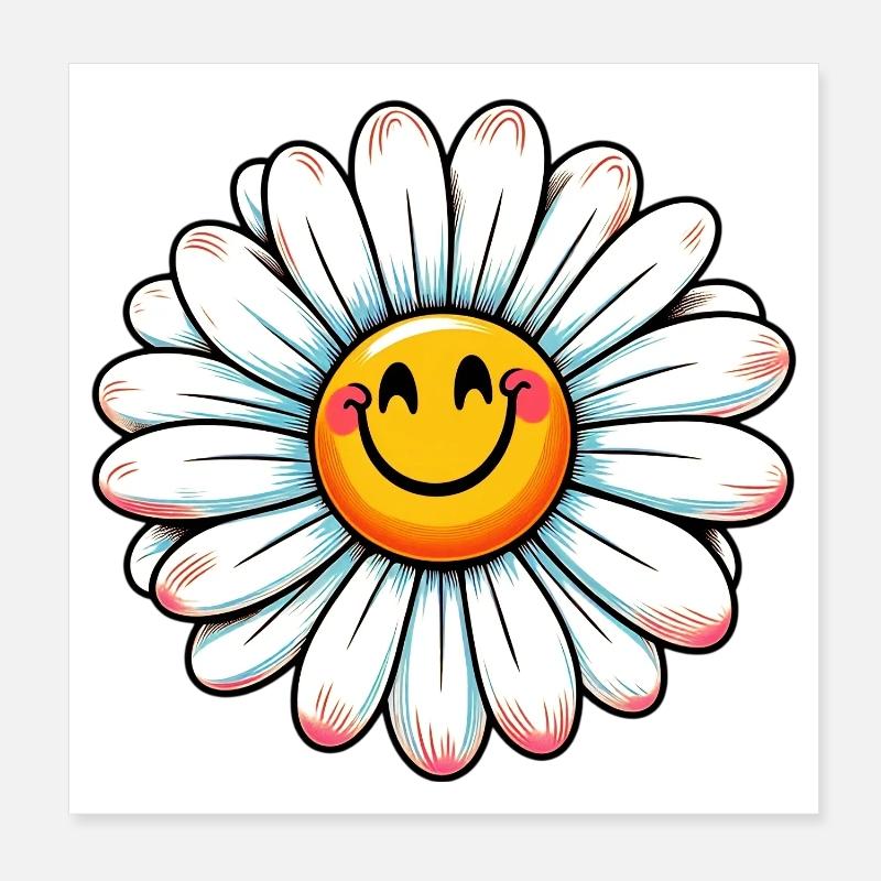 Daisy Poster 8" x 8" (20x20 cm)