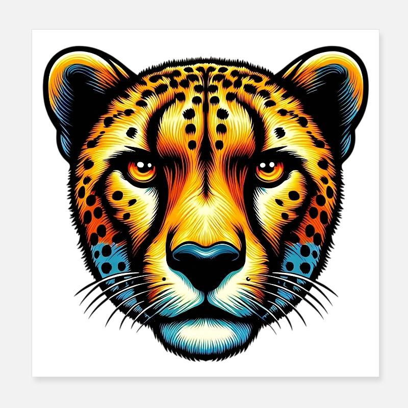 Gepard Poster 20x20 cm