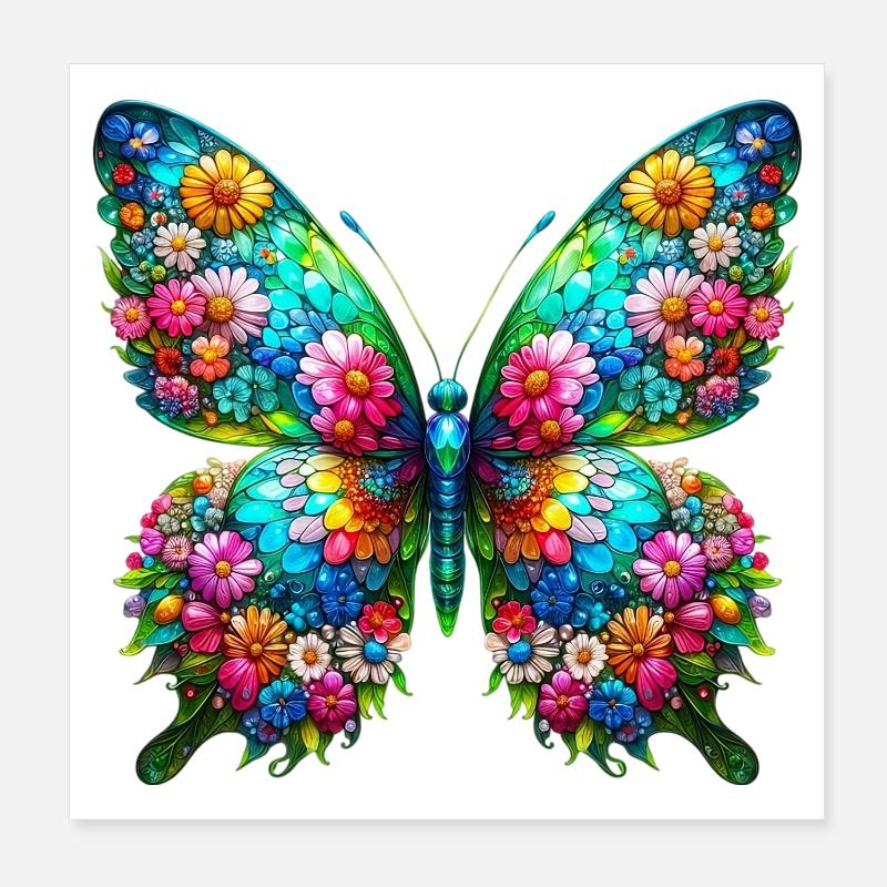 Schmetterling Poster 20x20 cm