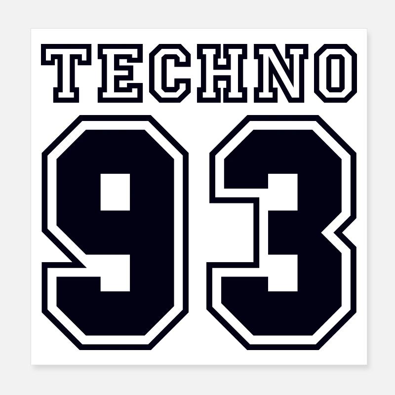 TECHNO 93 Poster 8" x 8" (20x20 cm)