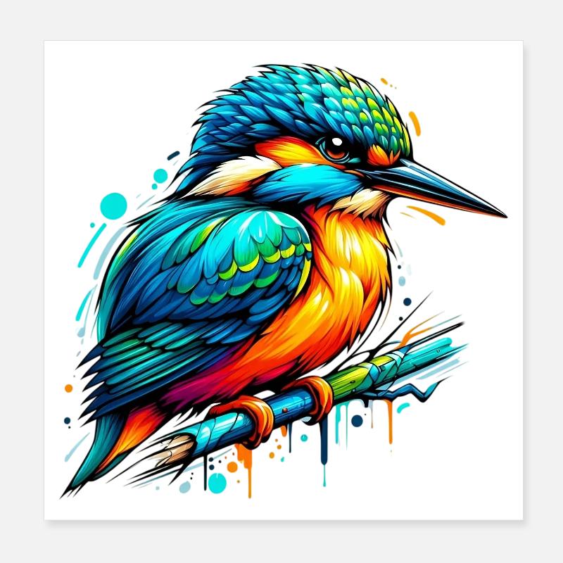 Martin-pêcheur Poster 20 x 20 cm