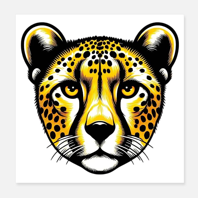 Guépard Poster 20 x 20 cm