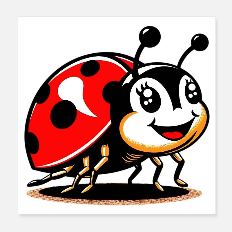 Coccinelle Poster 20 x 20 cm