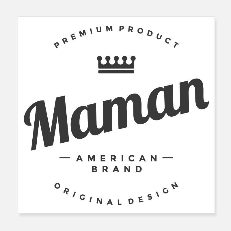 Maman d'Amour - Muttertag Poster 20x20 cm