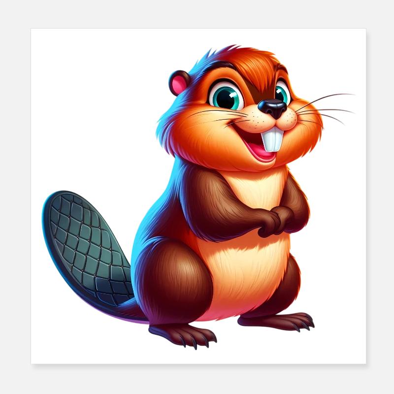 Castor Poster 20 x 20 cm