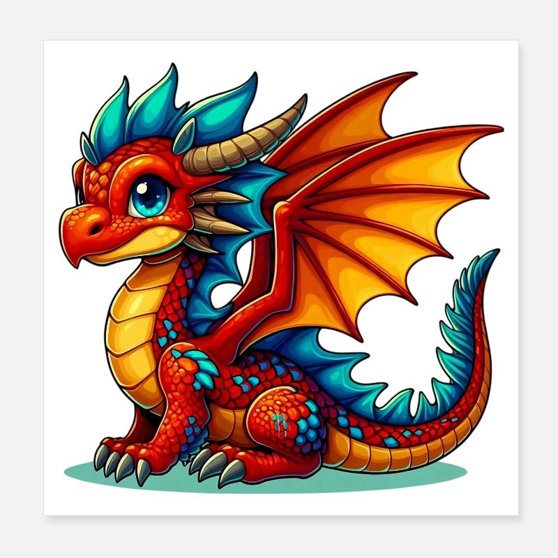 Dragon Poster 20 x 20 cm