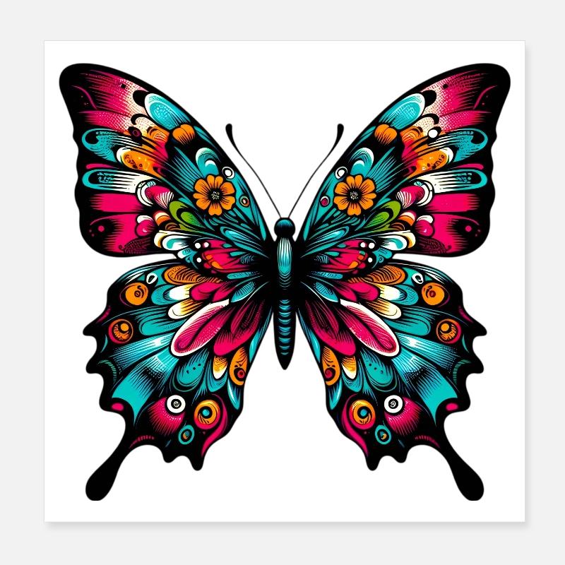 Papillon Poster 20 x 20 cm