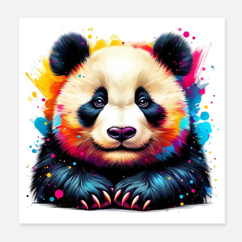 Panda Poster 20x20 cm