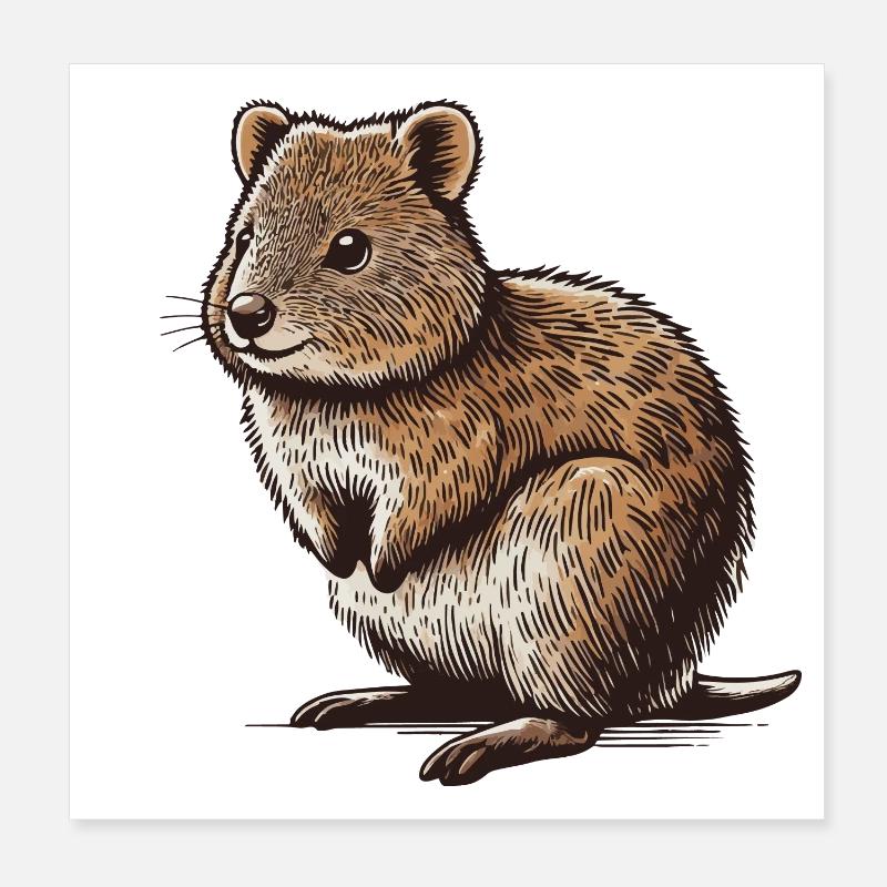 Quokka Poster 20x20 cm