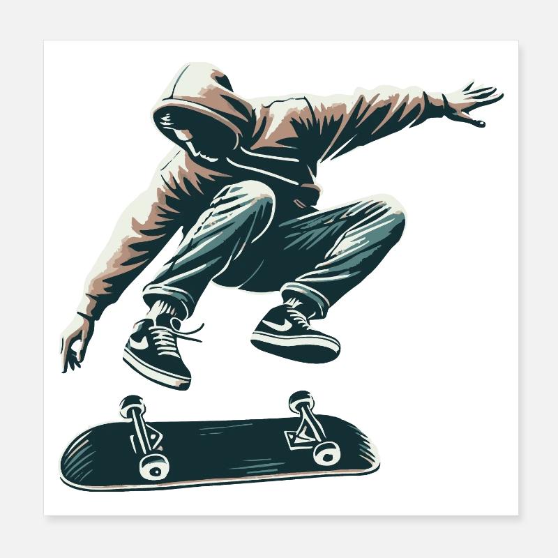 Patineur Poster 20 x 20 cm