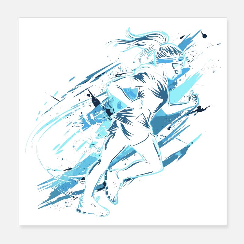 Graphique du coureur Poster 20 x 20 cm