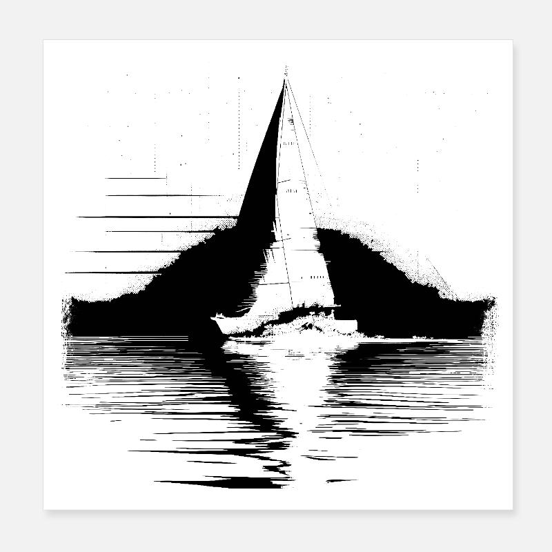 Sailing ship Poster 8" x 8" (20x20 cm)