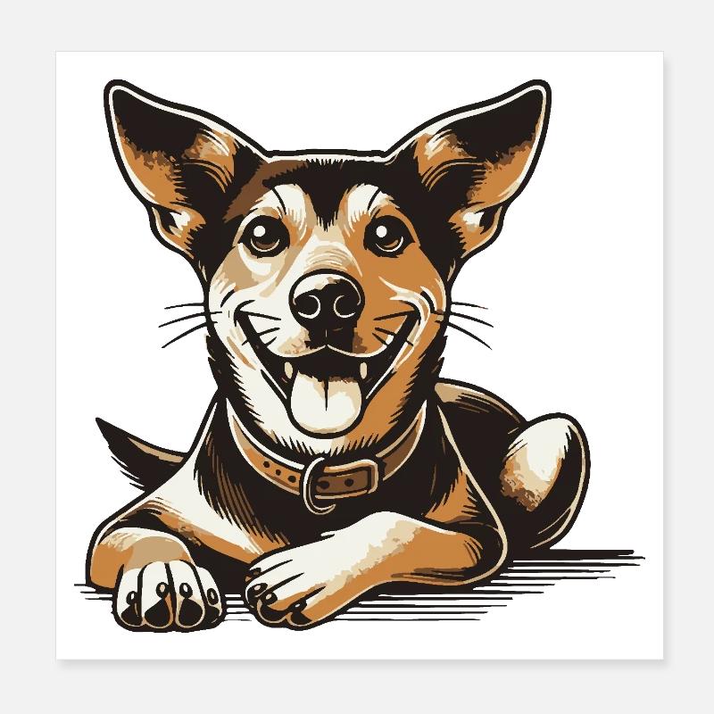 Chien de Caroline Poster 20 x 20 cm