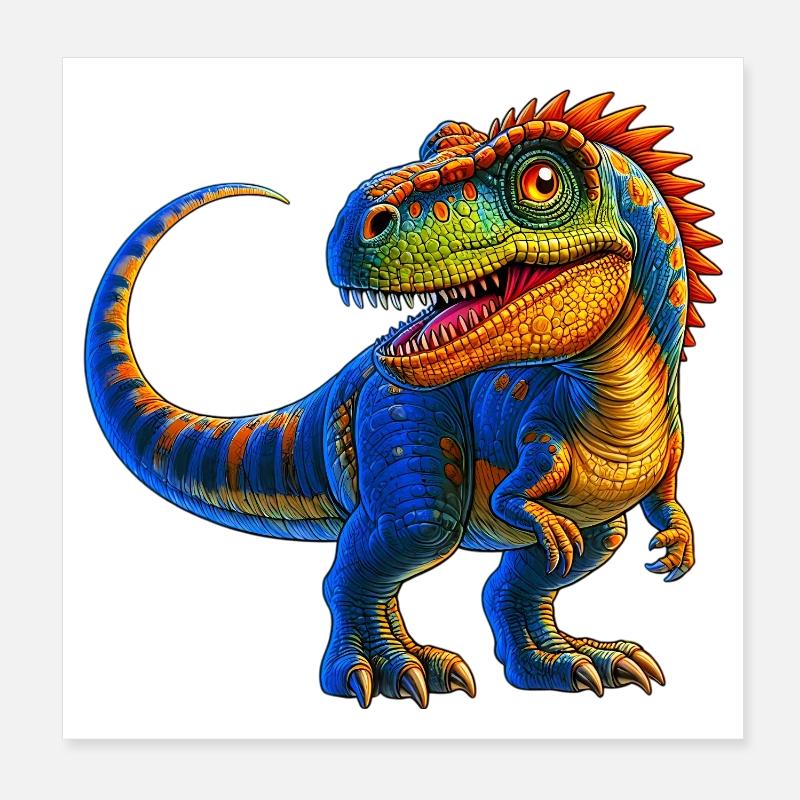 Dinosaurier Poster 20x20 cm