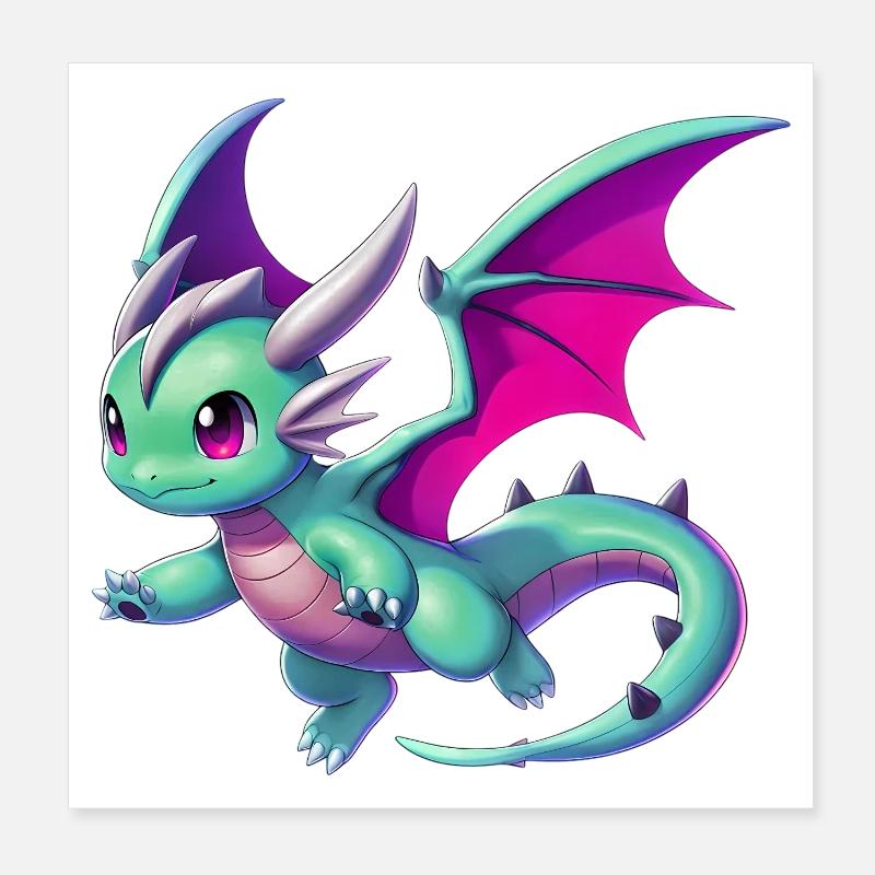Drache Poster 20x20 cm