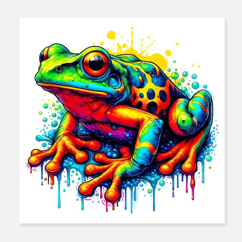 Grenouille Poster 20 x 20 cm