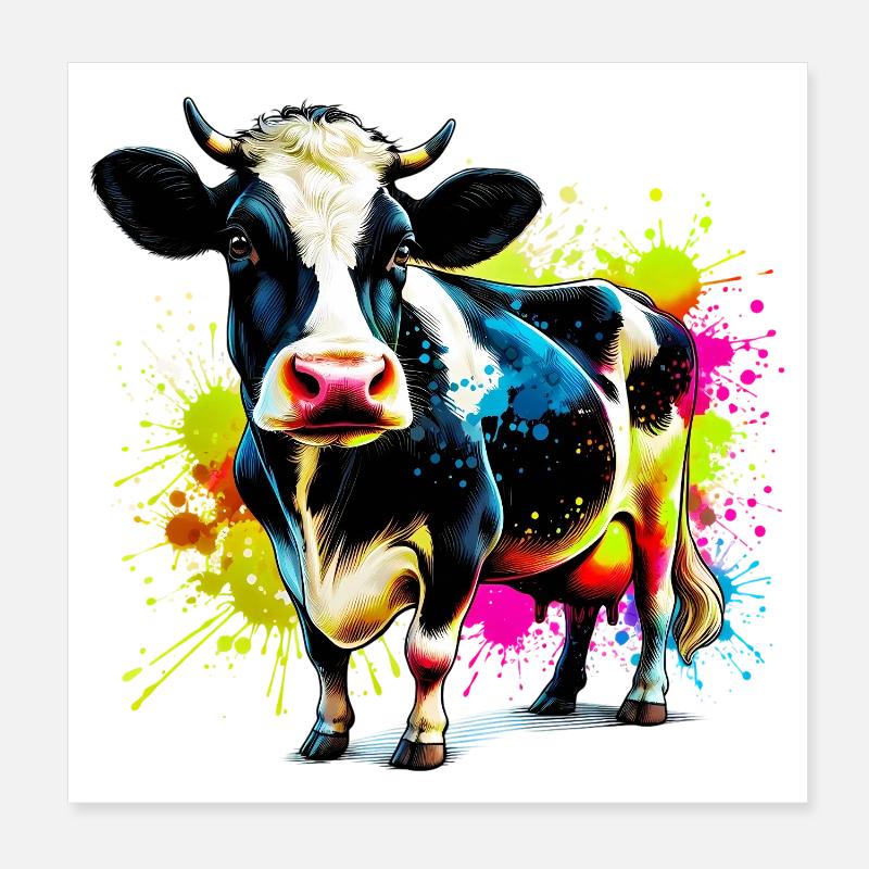 Kuh Poster 20x20 cm