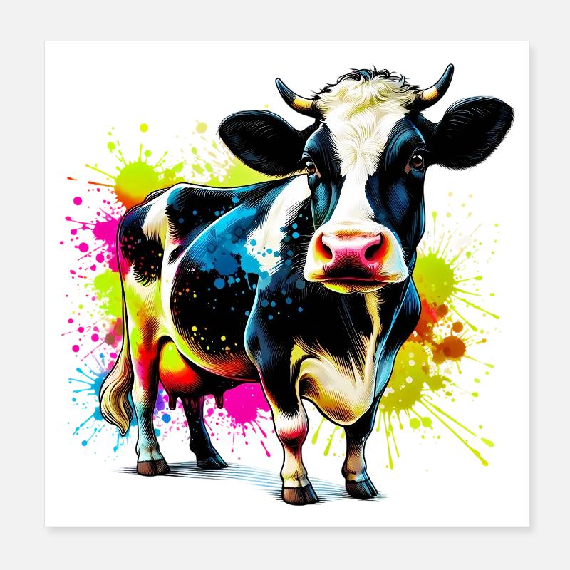 Kuh Poster 20x20 cm