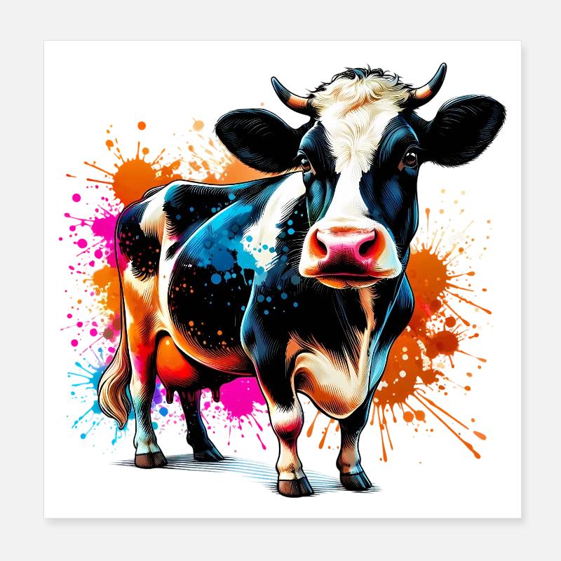 Vache Poster 20 x 20 cm