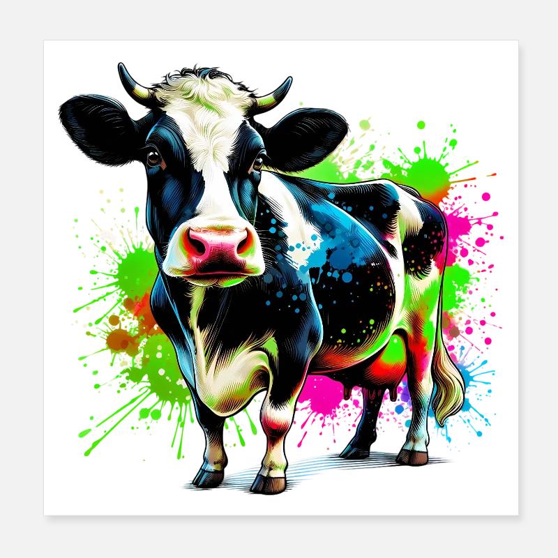 Vache Poster 20 x 20 cm
