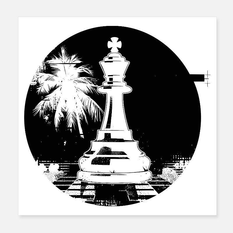 Schachfigur Poster 20x20 cm
