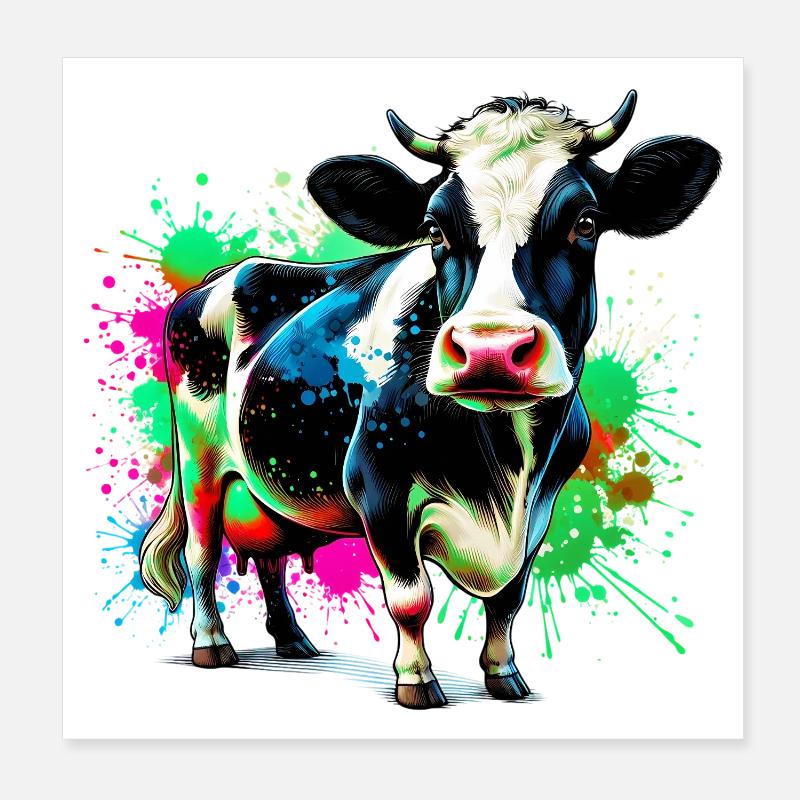 Kuh Poster 20x20 cm