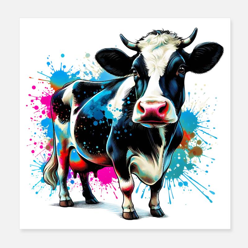 Vache Poster 20 x 20 cm