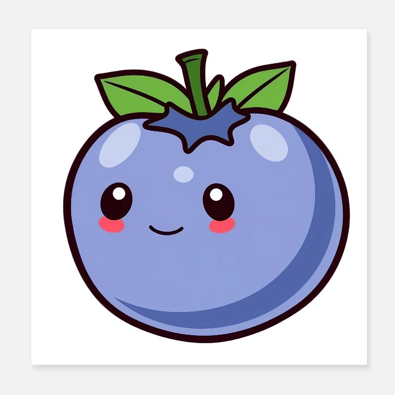 Blueberry Poster 8" x 8" (20x20 cm)