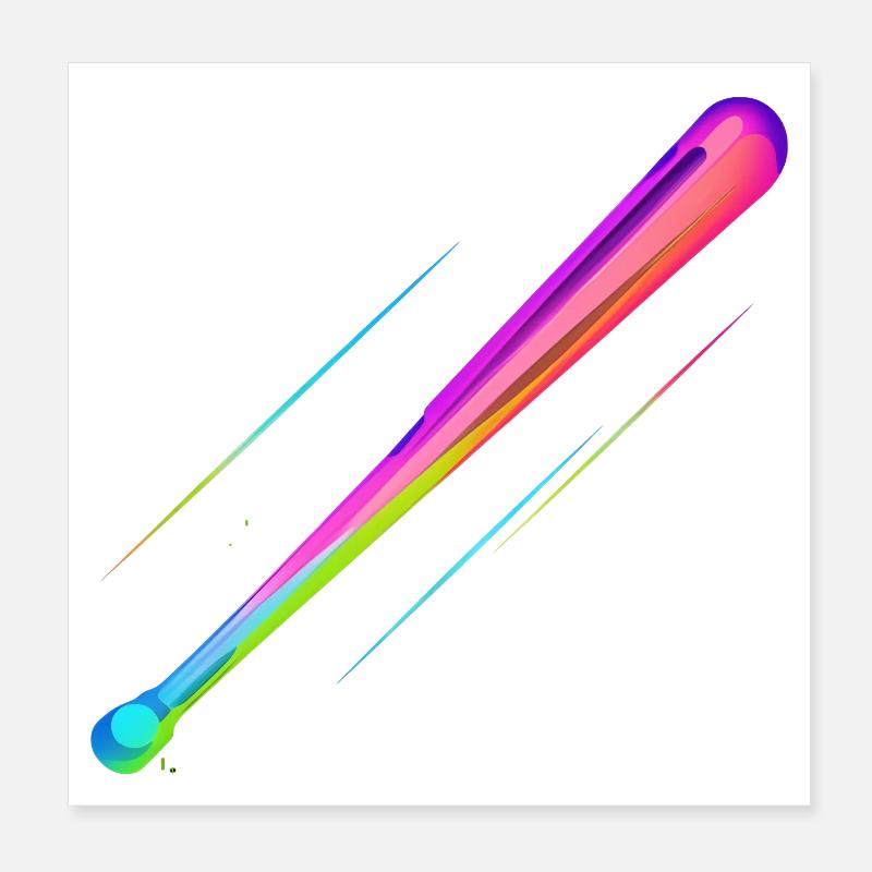 Batte de baseball Steamwave Poster 20 x 20 cm