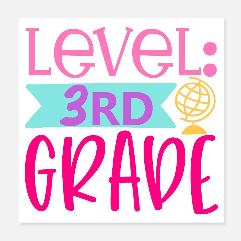 Grade 3 Unlocked – Back to School Poster 8" x 8" (20x20 cm)