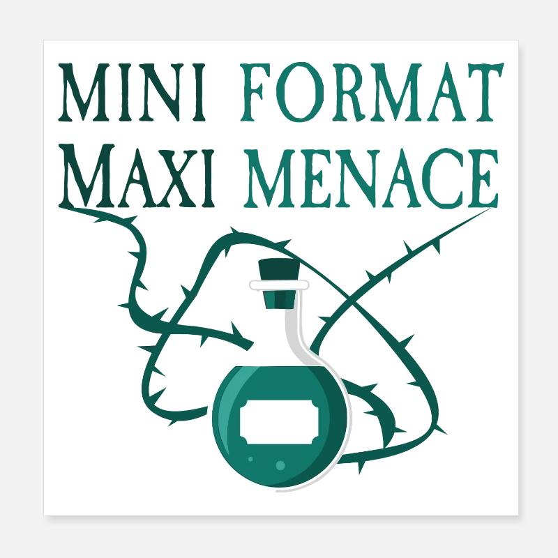 Kleinformat Maxi Menace - Poster 20x20 cm - Weiß