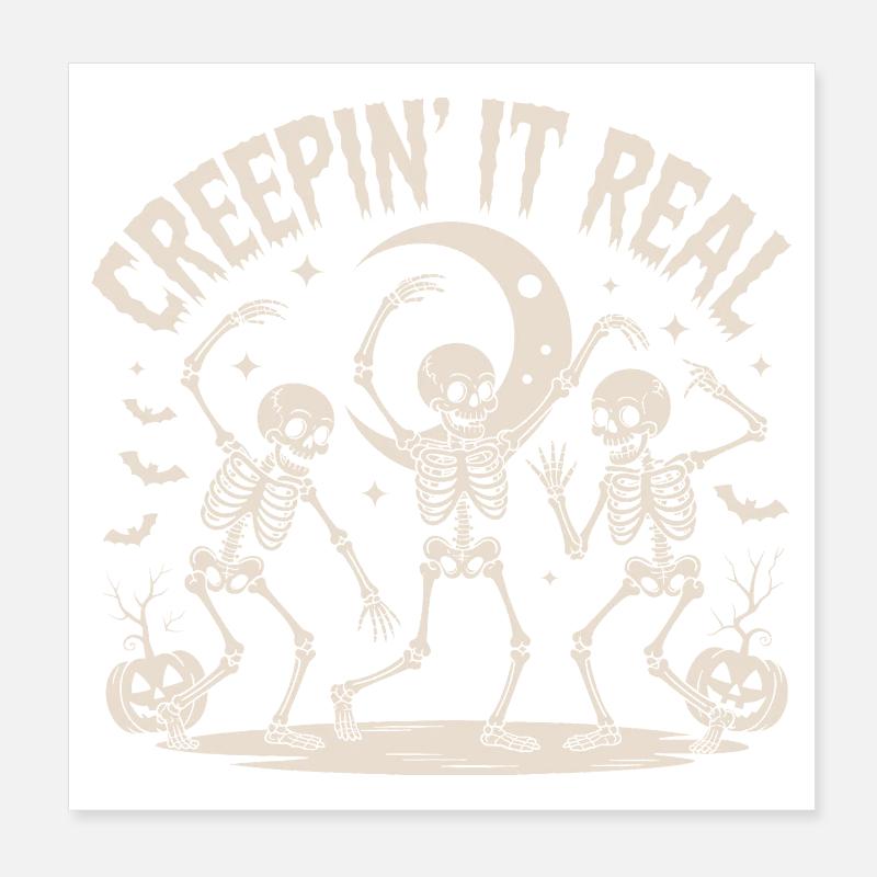Creepin' It Real Skeleton Dance Poster 20 x 20 cm