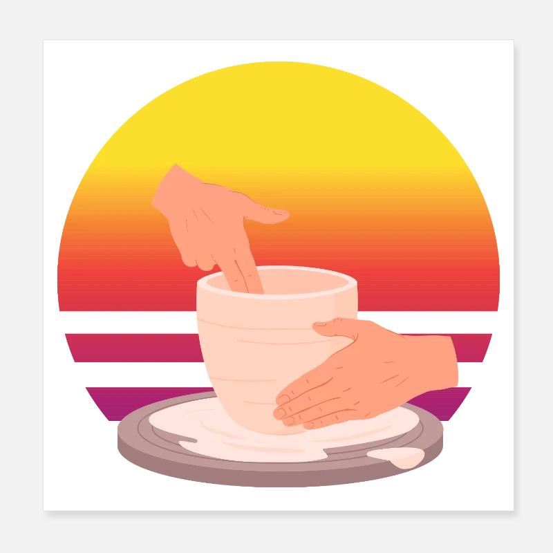 Ceramic Passion Sunset Poster 8" x 8" (20x20 cm)