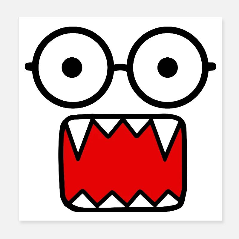 Retro Y2K Monster Emo Halloween Poster 20x20 cm