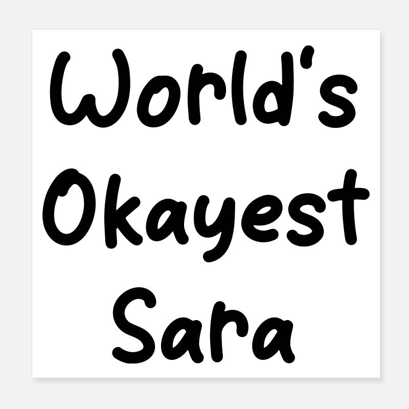 Sara la plus correcte du monde Poster 20 x 20 cm