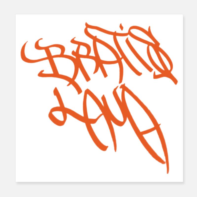 Expressiver Bratislava Graffiti Poster 20x20 cm