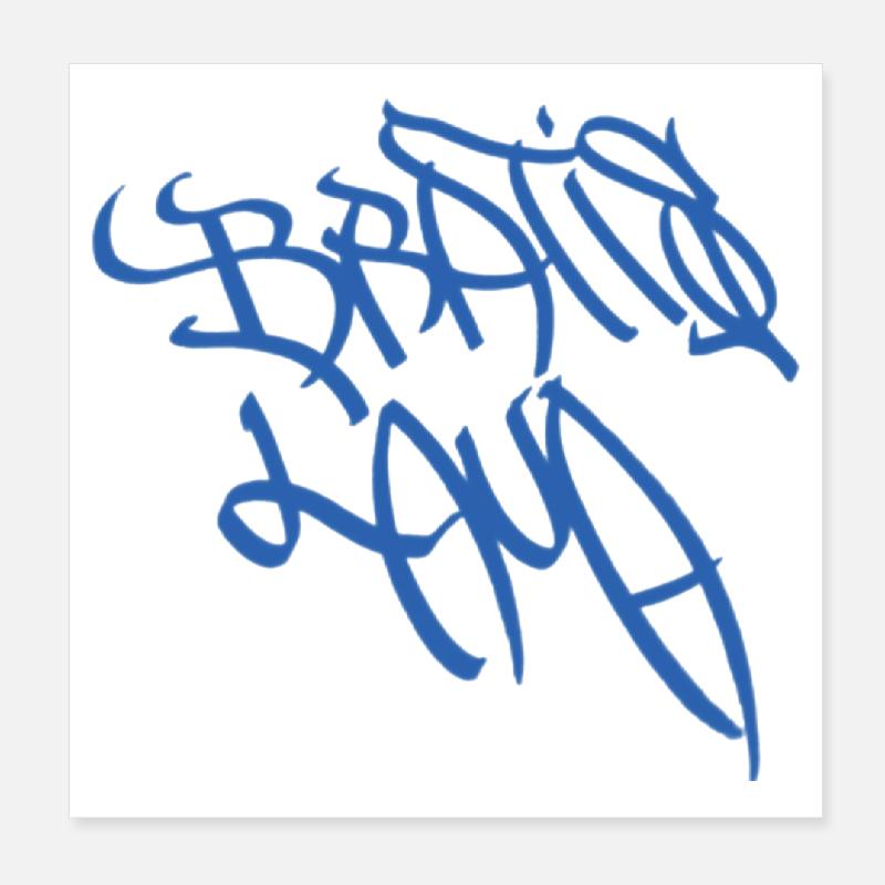Lettrage graffiti expressif à Bratislava Poster 20 x 20 cm
